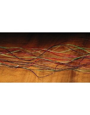 Hareline Dubbin Ice Stretch Lace in Rootbeer